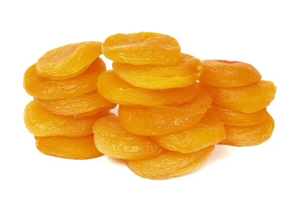 Three columns of dried apricot — Stock Photo, Image