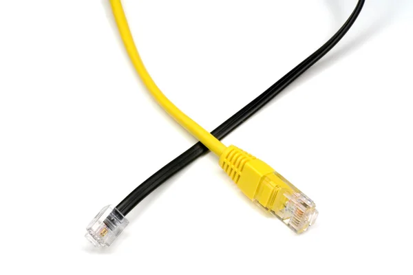 Cables telefónicos y de red — Foto de Stock