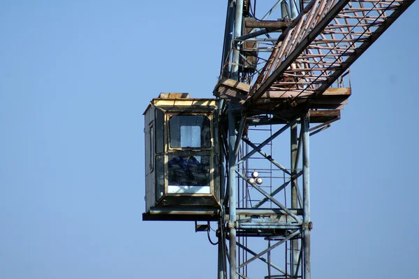 Tower crane cabin — Stock Photo, Image