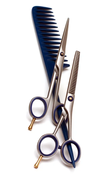 Handle rake and scissors — Stock Photo, Image