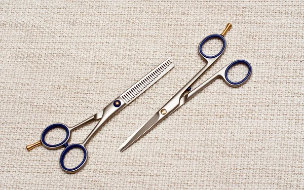Scissors and thinning shears — Stock Photo, Image