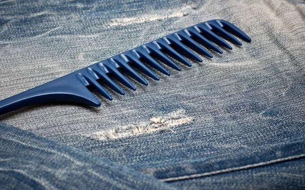 Comb on the jeans — Stock Photo, Image