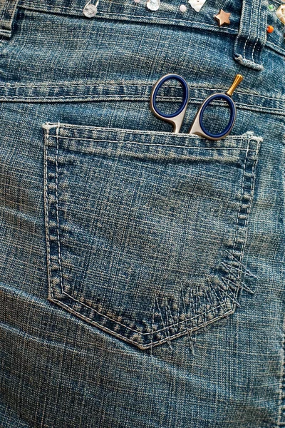 Scissors in the pocket — Stock Photo, Image