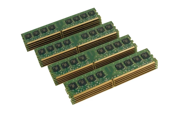 4 колонки модулей памяти компьютера 2 — стоковое фото