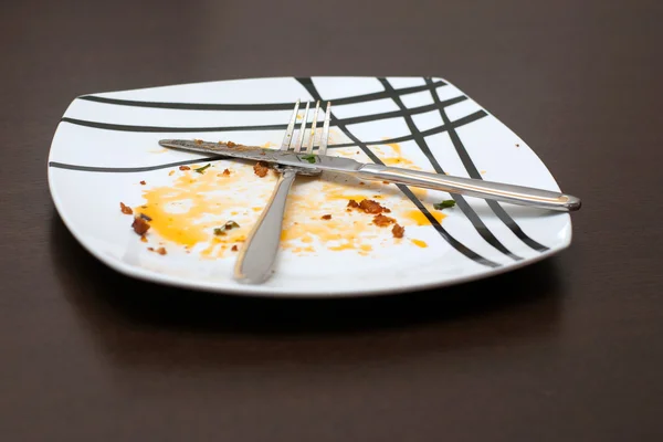 Dirty plate — Stock Photo, Image