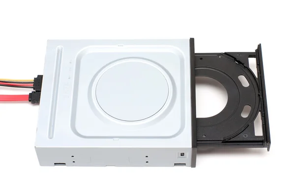 Unidad de DVD-ROM conectada — Foto de Stock