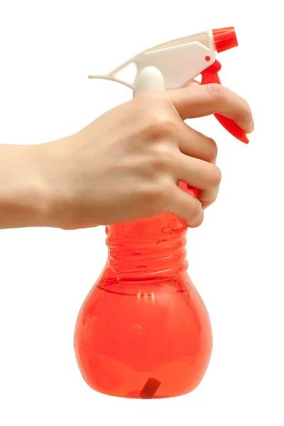 Sprayer in hand — Stock Photo, Image
