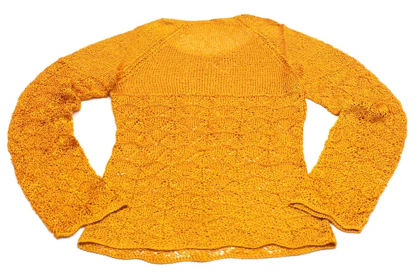 Oranžové pletená bunda — Stock fotografie