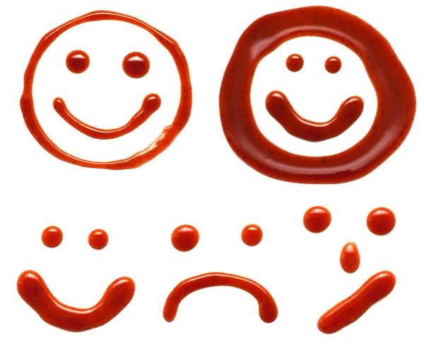 番茄酱的微笑 — 图库照片