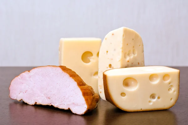 Ham and cheeses — Stock Photo, Image