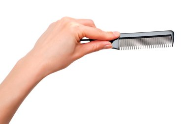 Comb in the hand clipart