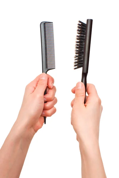 Saç fırçası seçme — Stok fotoğraf