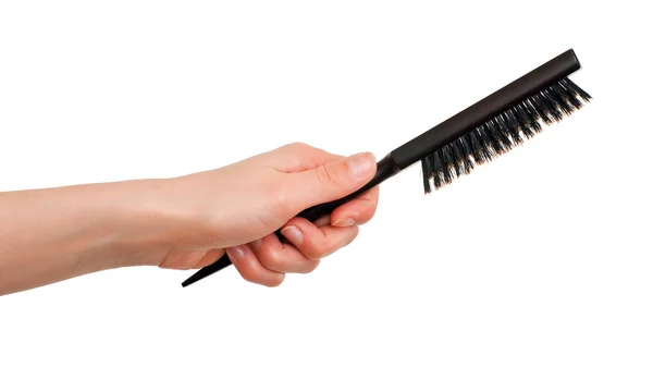 Escova de cabelo com cerda — Fotografia de Stock