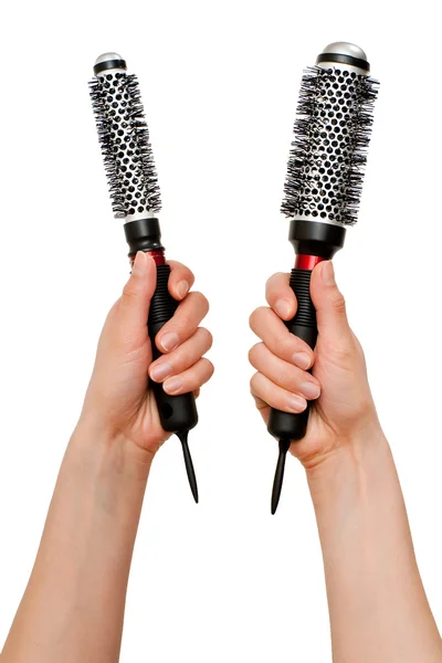 Couple of hairbrushes — Stock Photo, Image