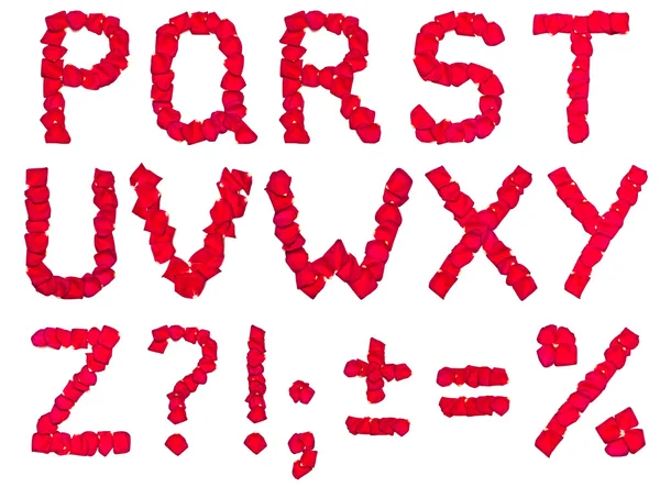 Petal Alphabet pt.2 — Stock Photo, Image