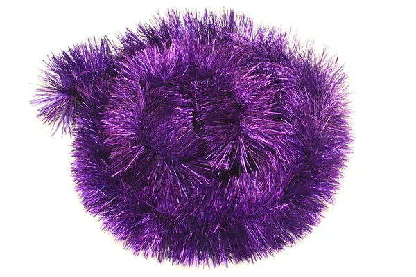 Круг из фиолетовой мишуры — стоковое фото