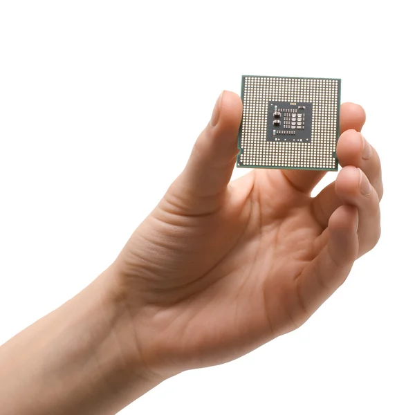 Processor in hand — Stock Photo, Image
