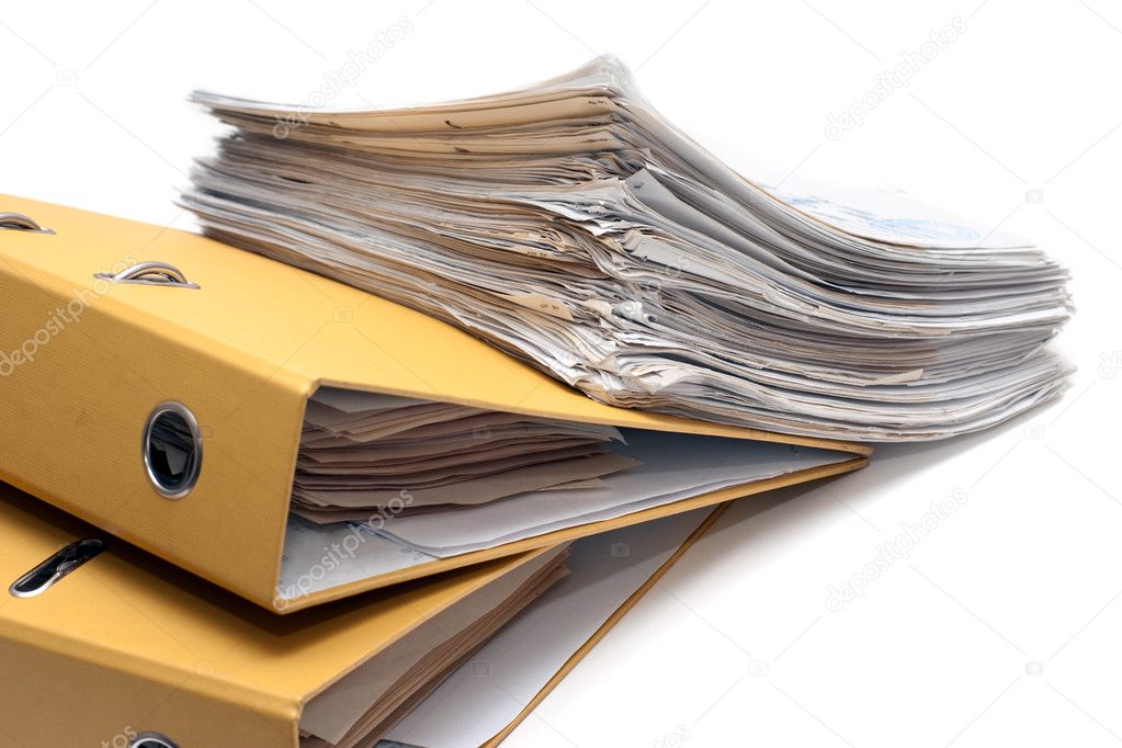 Two folders and pack of documents