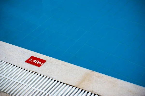 Segno profondità piscina — Foto Stock