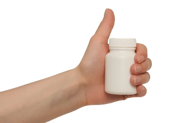 Vial in hand — Stock Photo, Image