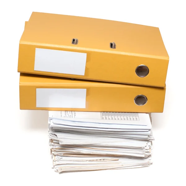 Two binders and documents — Stock Photo, Image