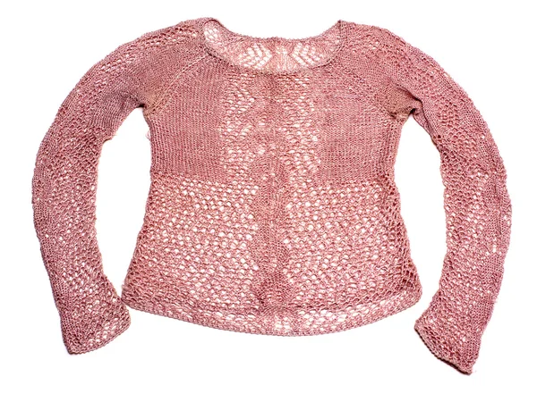 Roze gebreid vest — Stockfoto