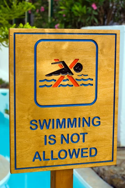 Simning är inte tillåtet — Stockfoto