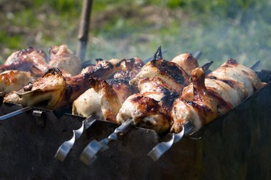 hazırlanan kebab!