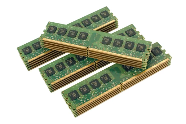 4 pile di moduli di memoria del computer 2 — Foto Stock