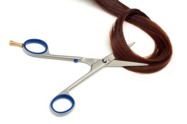 Hair and scissors clipart