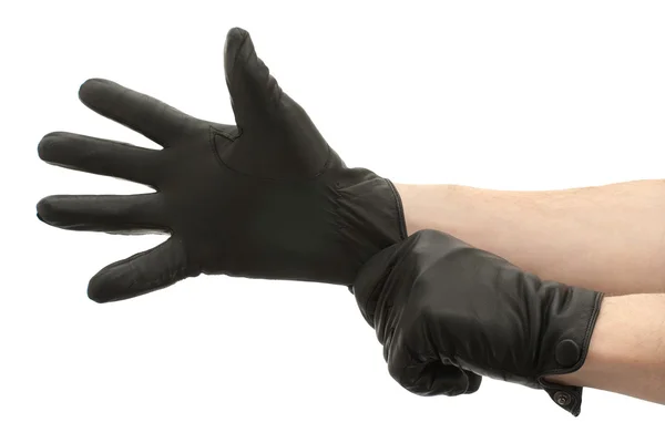 Zwarte handschoenen — Stockfoto
