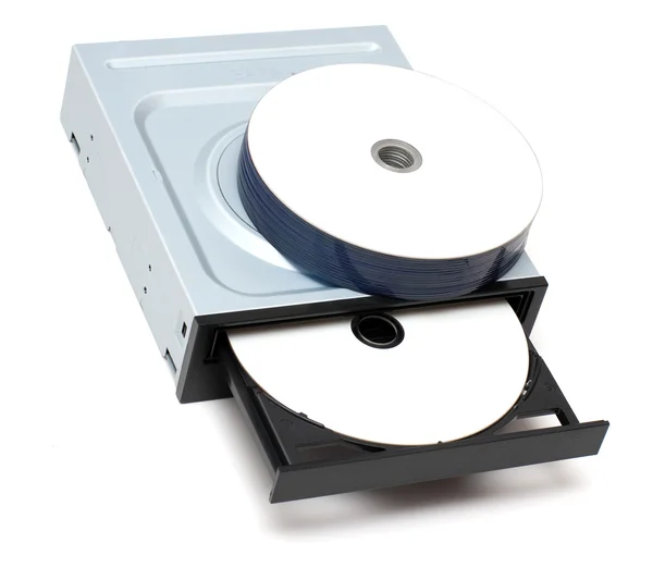 Drive and recordable disks — Stock Photo, Image