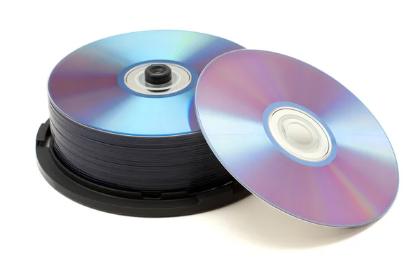 Stack av DVD-skivor — Stockfoto