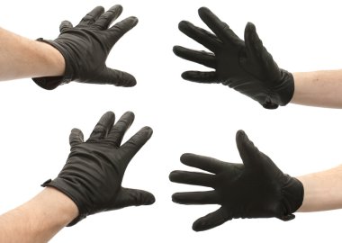 Hands in gloves clipart