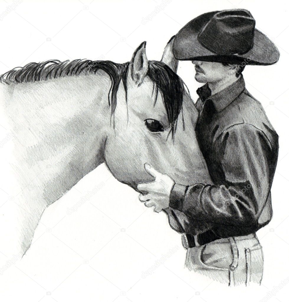 horse pencil drawing