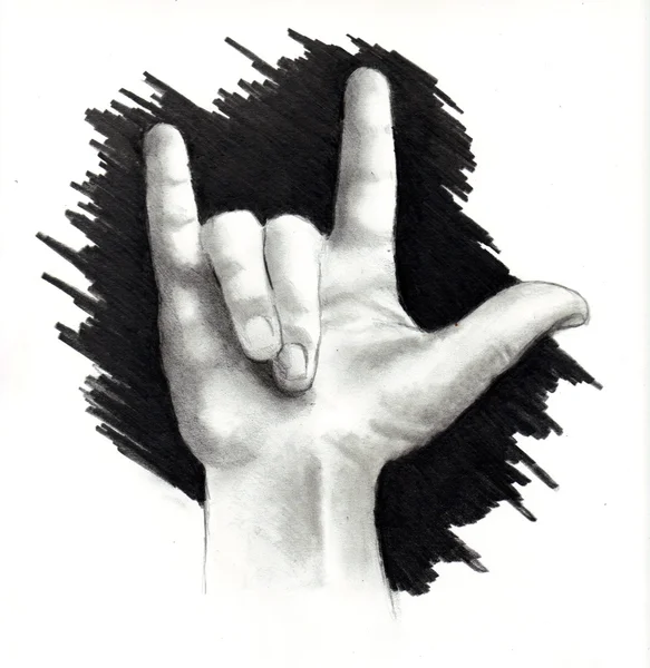 Lenguaje de señas: Te amo Fotos de stock