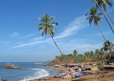 Goa beach landscape clipart