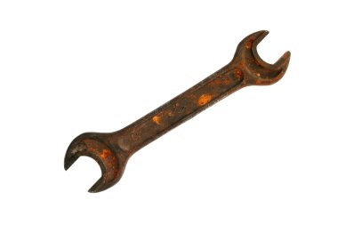 Old key nut isolated clipart