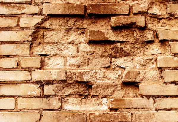 Gul grunge brickwall — Stockfoto