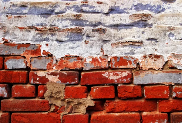 Červená grunge brickwall — Stock fotografie