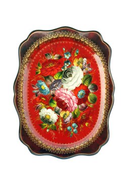 Russian traditional tray isolated clipart