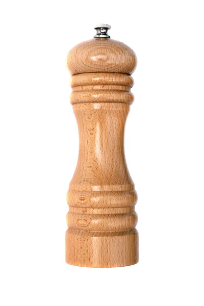 Dřevěné pepř nebo sůl hrnec — Stock fotografie