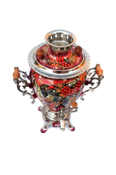 Samovar traditionnel russe isolé — Photo