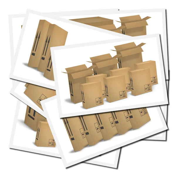 Caixas de papelão ondulado — Fotografia de Stock