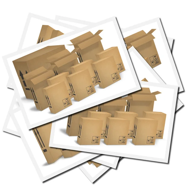 Corrugated cardboard boxes — Stock Photo, Image