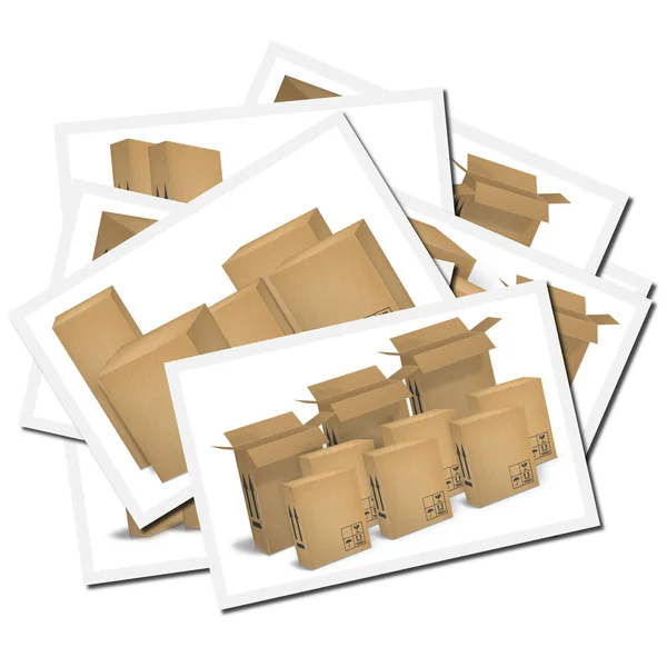 Cajas de cartón corrugado — Foto de Stock
