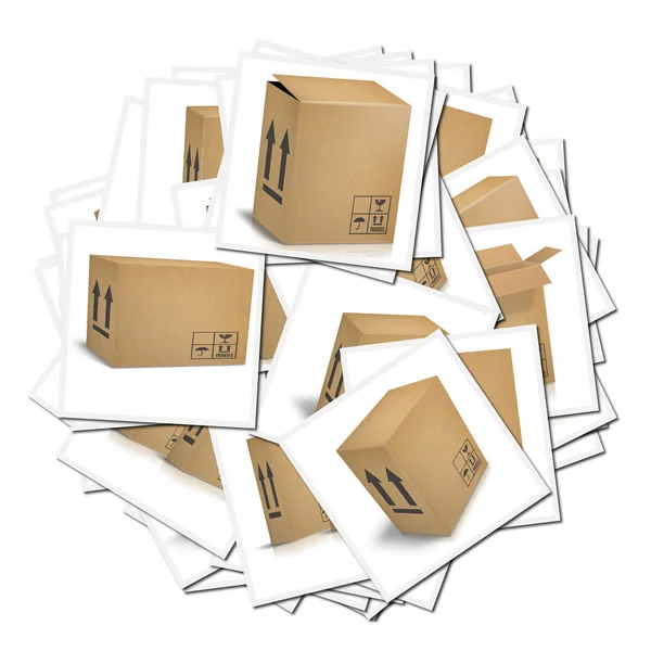 Caixas de papelão ondulado — Fotografia de Stock