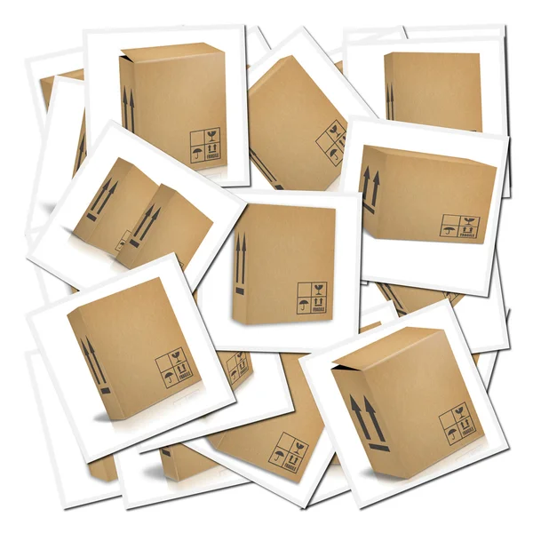 Boîtes en carton ondulé — Photo