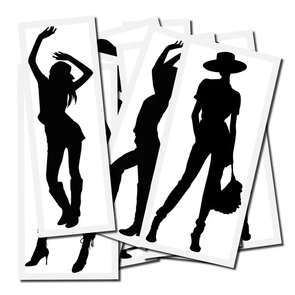 Obrázky s dívky baví tanec — Stockfoto