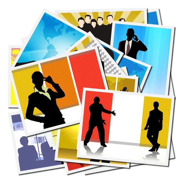 Collection of pictures with workers — Stock Photo, Image